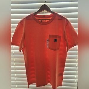 CARHARTT NWT Coral Glow loose fit heavyweight short sleeve pocket T-shirt top